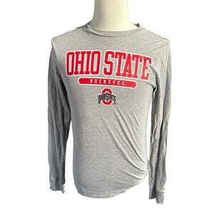 Knights Apparel Gray Long Sleeve Tee Shirt Ohio State